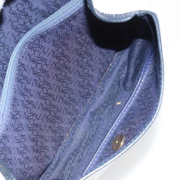 Authentic SAINT LAURENT Shoulder Bag PVC White Gold - Picture 4 of 16